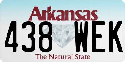 AR license plate 438WEK