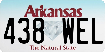 AR license plate 438WEL