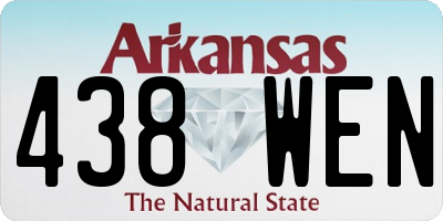 AR license plate 438WEN