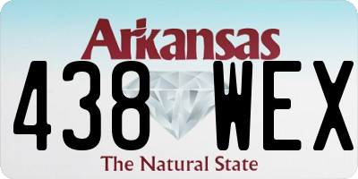 AR license plate 438WEX