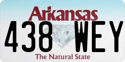 AR license plate 438WEY