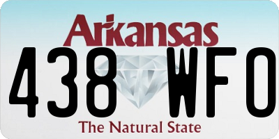 AR license plate 438WFO