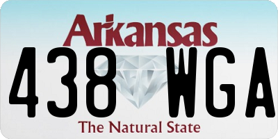 AR license plate 438WGA