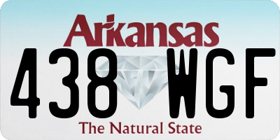 AR license plate 438WGF