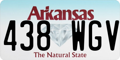 AR license plate 438WGV