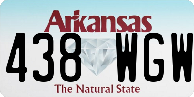 AR license plate 438WGW