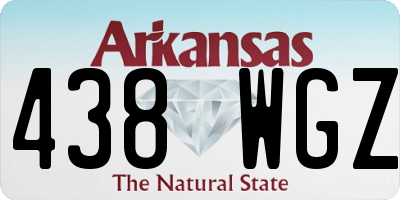 AR license plate 438WGZ