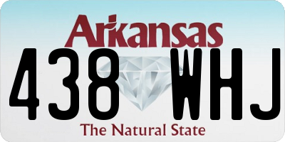 AR license plate 438WHJ