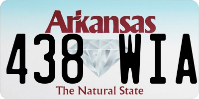 AR license plate 438WIA