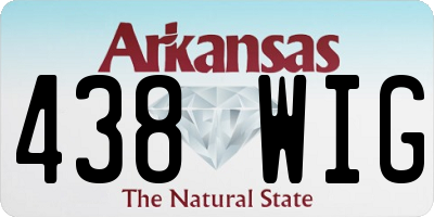 AR license plate 438WIG