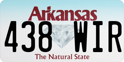 AR license plate 438WIR