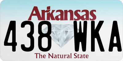 AR license plate 438WKA