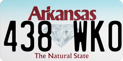 AR license plate 438WKO