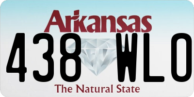 AR license plate 438WLO