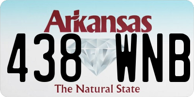 AR license plate 438WNB