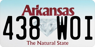 AR license plate 438WOI