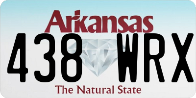 AR license plate 438WRX