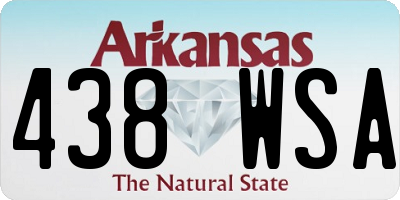 AR license plate 438WSA