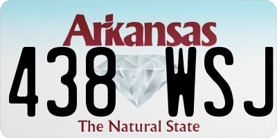 AR license plate 438WSJ