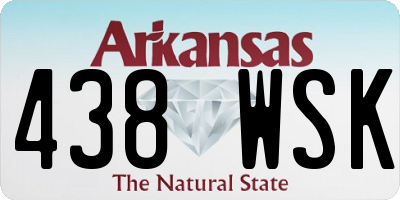 AR license plate 438WSK