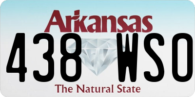 AR license plate 438WSO