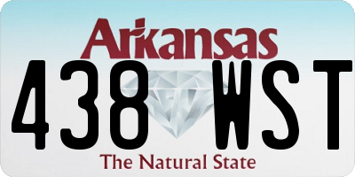 AR license plate 438WST