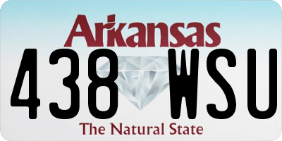 AR license plate 438WSU