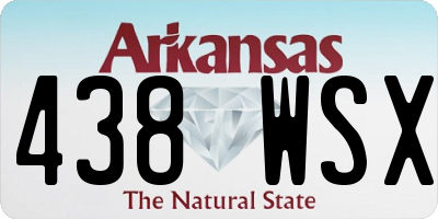 AR license plate 438WSX