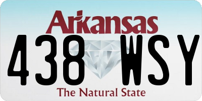 AR license plate 438WSY