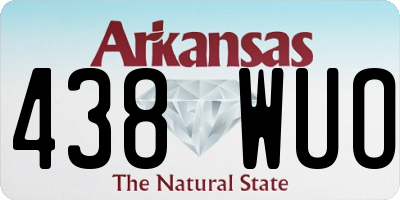 AR license plate 438WUO