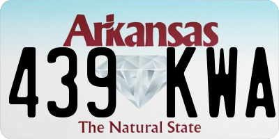 AR license plate 439KWA