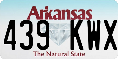 AR license plate 439KWX