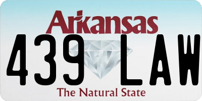 AR license plate 439LAW