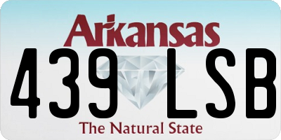 AR license plate 439LSB