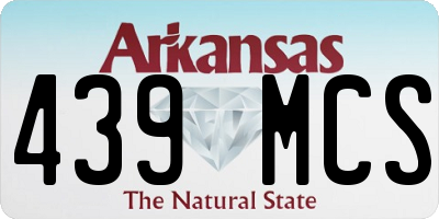 AR license plate 439MCS