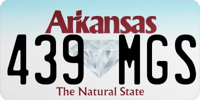AR license plate 439MGS