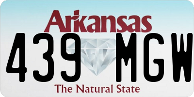 AR license plate 439MGW