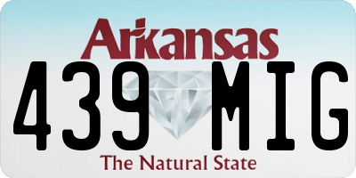 AR license plate 439MIG