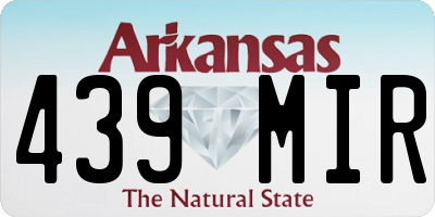 AR license plate 439MIR