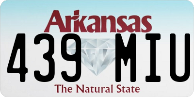AR license plate 439MIU