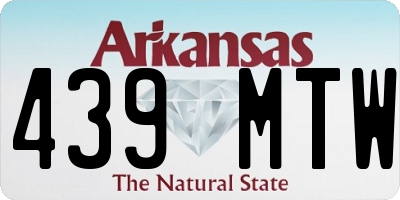 AR license plate 439MTW