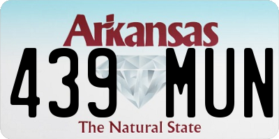 AR license plate 439MUN