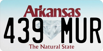 AR license plate 439MUR
