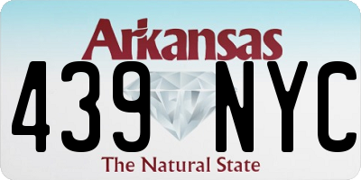 AR license plate 439NYC