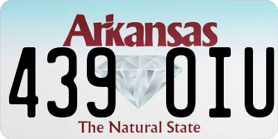 AR license plate 439OIU