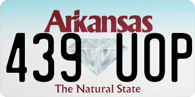 AR license plate 439UOP