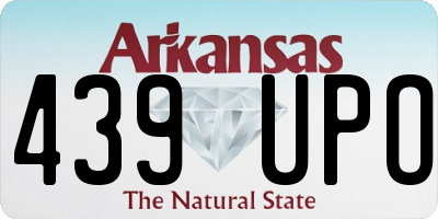 AR license plate 439UPO
