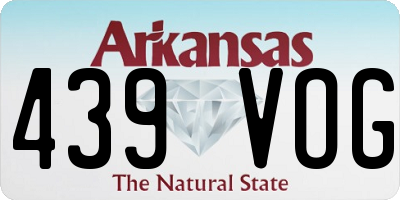 AR license plate 439VOG
