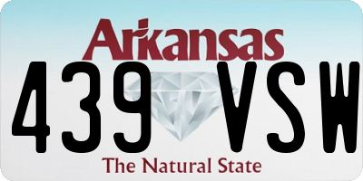 AR license plate 439VSW