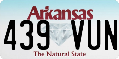 AR license plate 439VUN